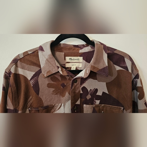Madewell Men's Workshirt In Brushstroke camo Size Medium 100% Cotton - Picture 6 of 13